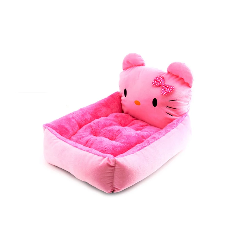 pink Кровать для питомца собаки коврик милые животные в форме мультфильма питомники кошка лежак диван Дом Съемная зимняя теплая большая корзина матрас@ HE - Цвет: pink