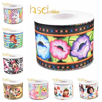 

HSDRibbon 9MM 16MM 22MM 38MM 75MM Custom printed hsd-design HT Grosgrain Ribbon 50Yards/Roll