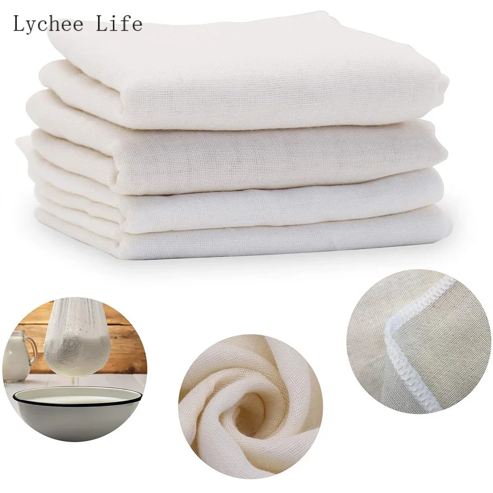 Lychee Life Cheesecloth Fabric Natural Breathable Cotton Gauze Cheese Cloth For Cooking Making Pastry Baking Kitchen Tools | Дом и сад