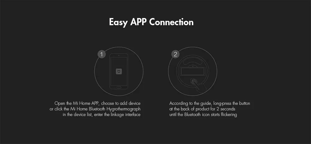 Xiaomi Mijia Bluetooth Temperature Humidity Monitor Sensor APP Control LCD Display Built-in Sensor Magnetic Stick Ultra-LowPower (7)