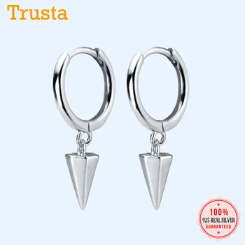 

Trustdavis Genuine 100% 925 Sterling Silver Cute Sweet Small Cone Hoop Earrings For Women Girl Wedding Jewelry Gift DS1773