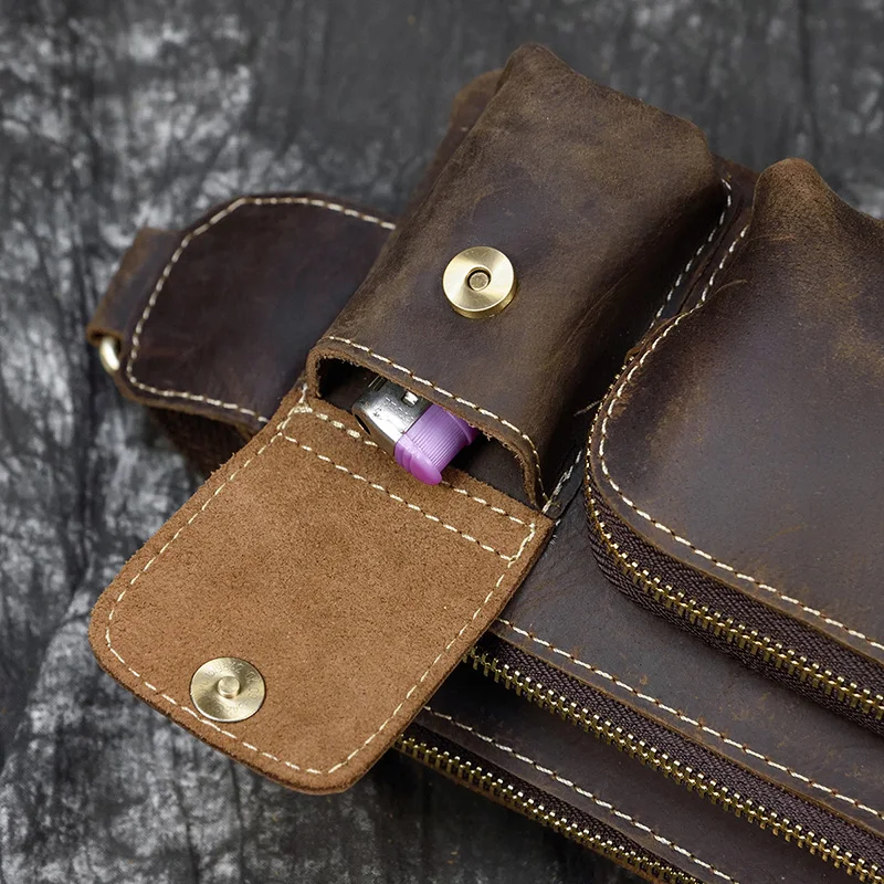 Leather Bum Bag Dark Brown Echuca