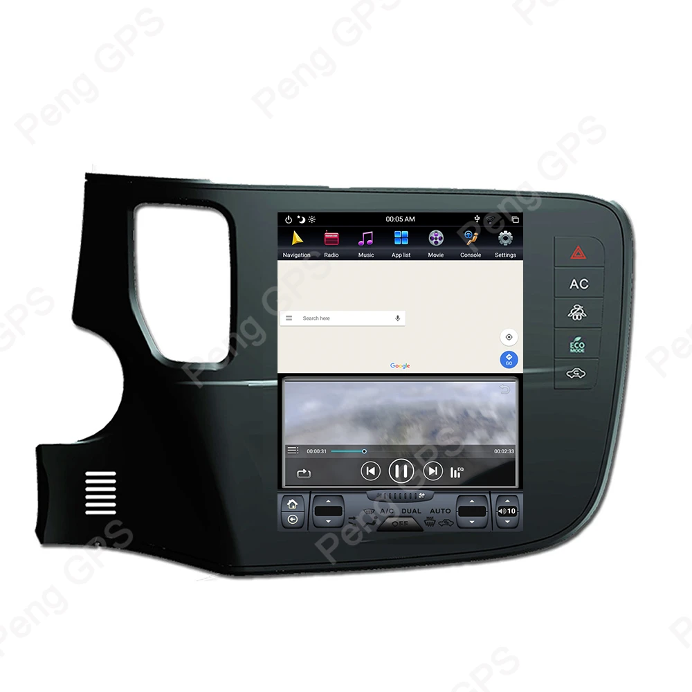 Discount 6 Core Android 8.1 Vertical Screen GPS Navigation for Mitsubishi Outlander 2014+ Audio DVD Player 1920*1080 4K Tesla Headunit 5