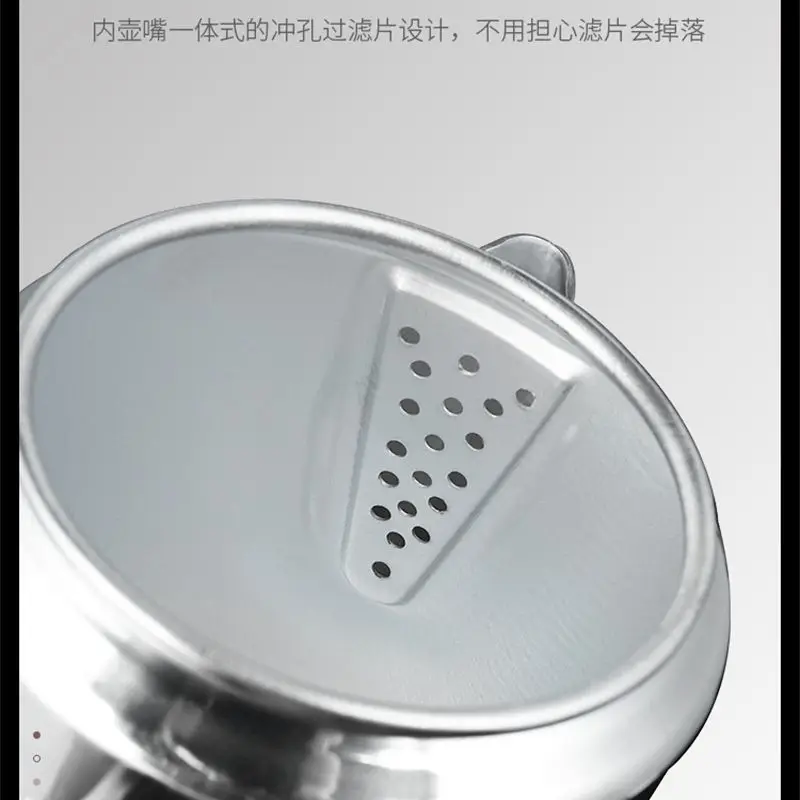 Aixiangru Hong Kong Style Espresso Coffee Maker Coffee Maker Coffee Pot Aluminum Alloy Milk Tea Pot Hand Made Coffee Maker Kitchen Accessories 3L Teapot