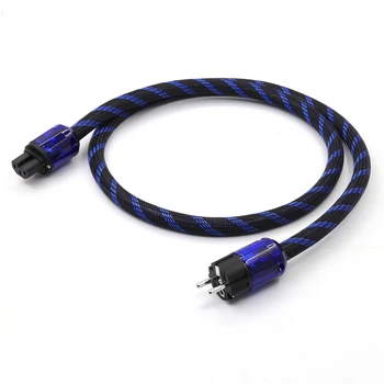 

1 Piece Hi-End Schuko Power Cable EU Power Cord with EU Plug Mains Power Cable HIFI Audiophile European AC Power Cable