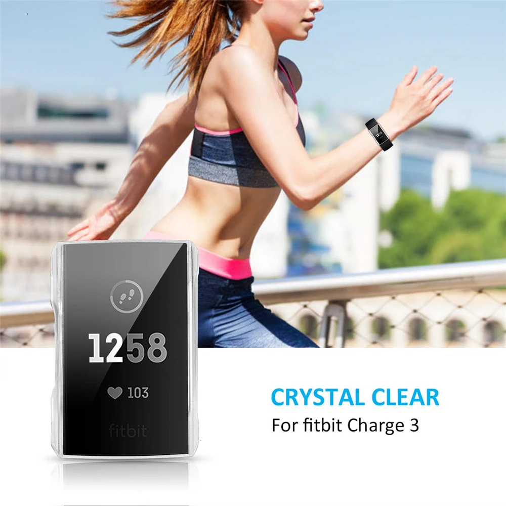 Ремешок на запястье для Fitbit Charge 3 Band Силиконовый сменный ремешок для Fitbit Charge 3 с TPU чехол Защитный для Fitbit Charge 3
