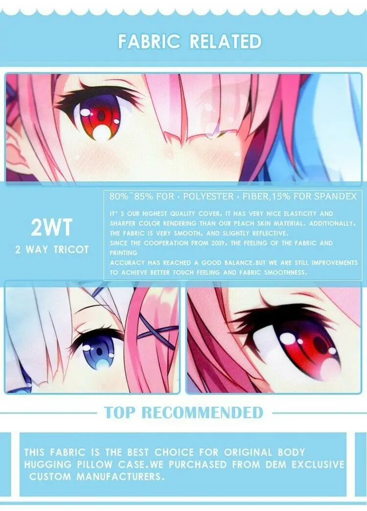 Description Picture 2 of itemDakimakura Anime Roxanne Wolf Double-sided Print Life-size Body Pillow gift