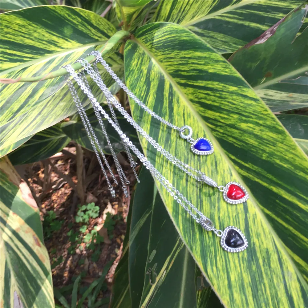 Женское ожерелье с подвеской в форме сердца Черное и красное чокер подарок