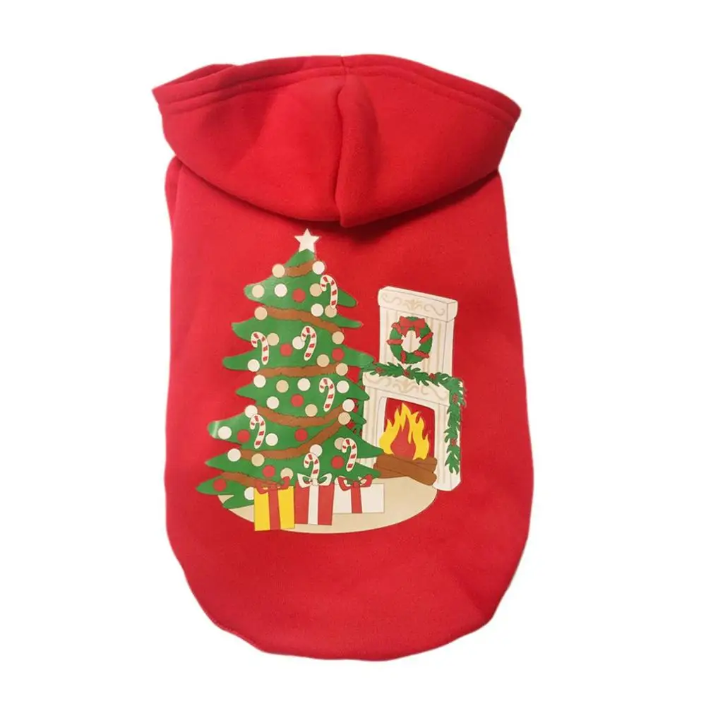 Pet Dog Sweater Christmas Clothes Teddy Bear Christmas Coat Cotton Pet Sweater Autumn And Winter Dog Coat - Цвет: Синий