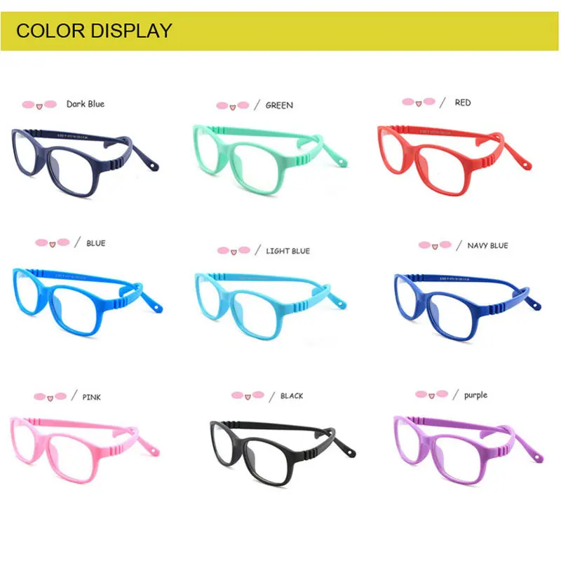 Glasses Kids Blue Light Blocking Square Flexible Optical Frame Boy Girl Prescription Eyeglasse Anti Reflective TR90 Glasses UV40 images - 6