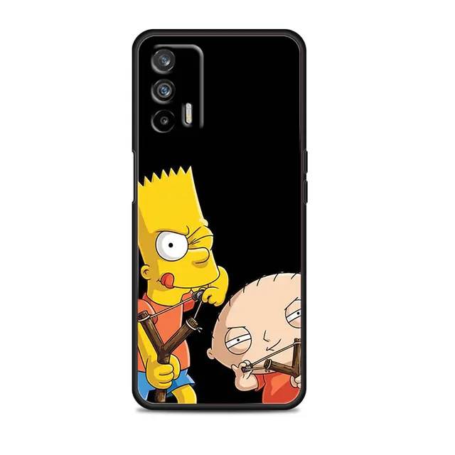 The Simpsons Happy Family For OPPO Realme GT Explorer Master Neo Flash Edition C21 C20 C15 C11 C3 Soft Black Phone Case Style 04