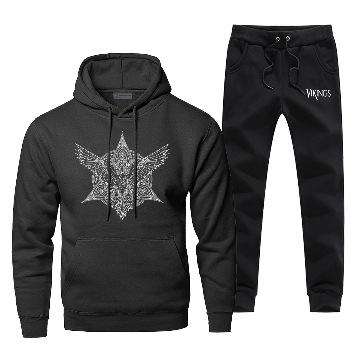Odin Vikings комплект с толстовкой и брюками, Мужская толстовка Viking Simbal, мужские толстовки с капюшоном, мужские комплекты из двух предметов, штаны, пуловер, толстовка, пальто