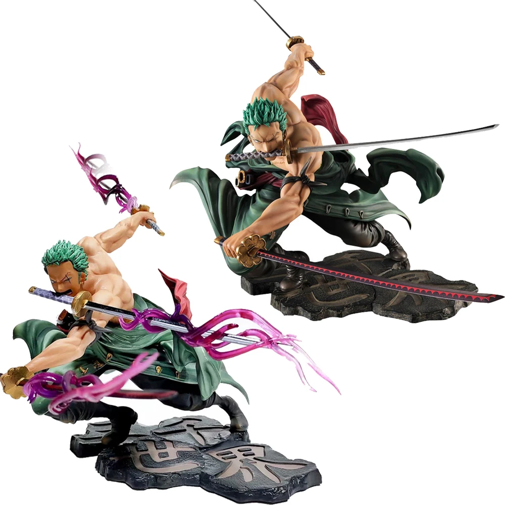 One Piece 10cm Anime Figure GK Roronoa Zoro Three-blade Sa-maximum Manga  Anime Statue Action Figure Collection Model Kid Toy(10cm (10cm) Camel (XP-040)  ) 