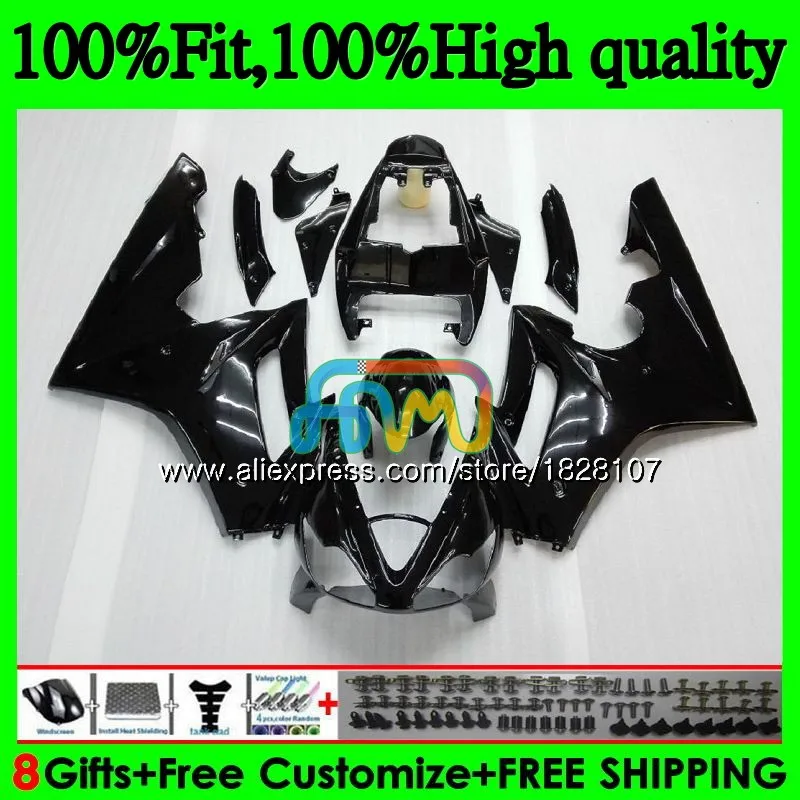 No. 1 OEM литья под давлением для Triumph Daytona 675 черный глянец 09, 10, 11, 12, 82BS. 22 Daytona-675 Daytona675 2009 2010 2011 2012 Полный обтекатели - Цвет: No. 1