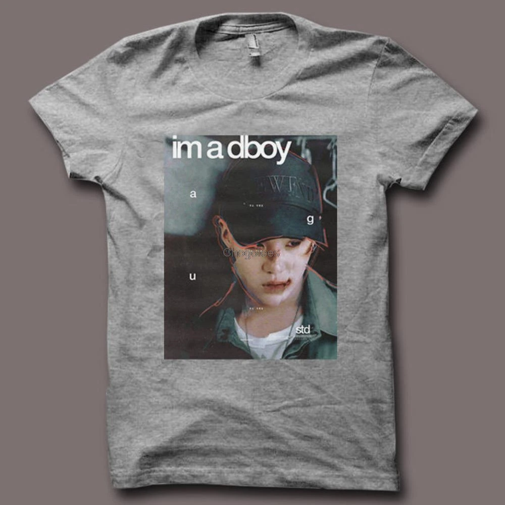 Футболка с надписью I'm a DBOY Agust D SugaBangtan Boys Kpop мужская женская на заказ футболки