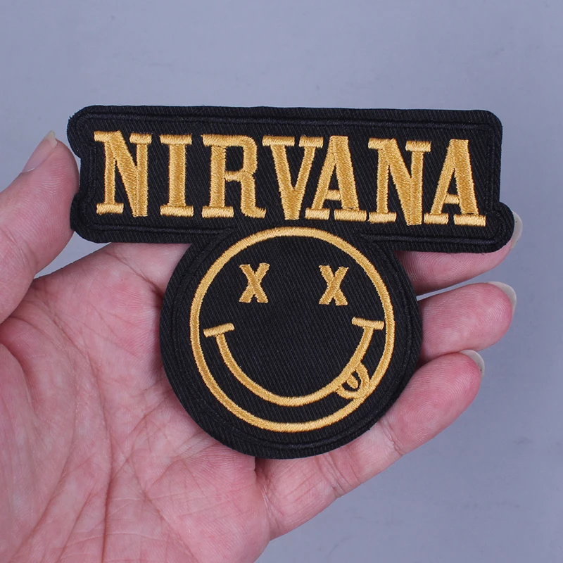 Сделай Сам Nirvana патчи для одежды нашивка в стиле панк nirvana вышивка патч ленточная