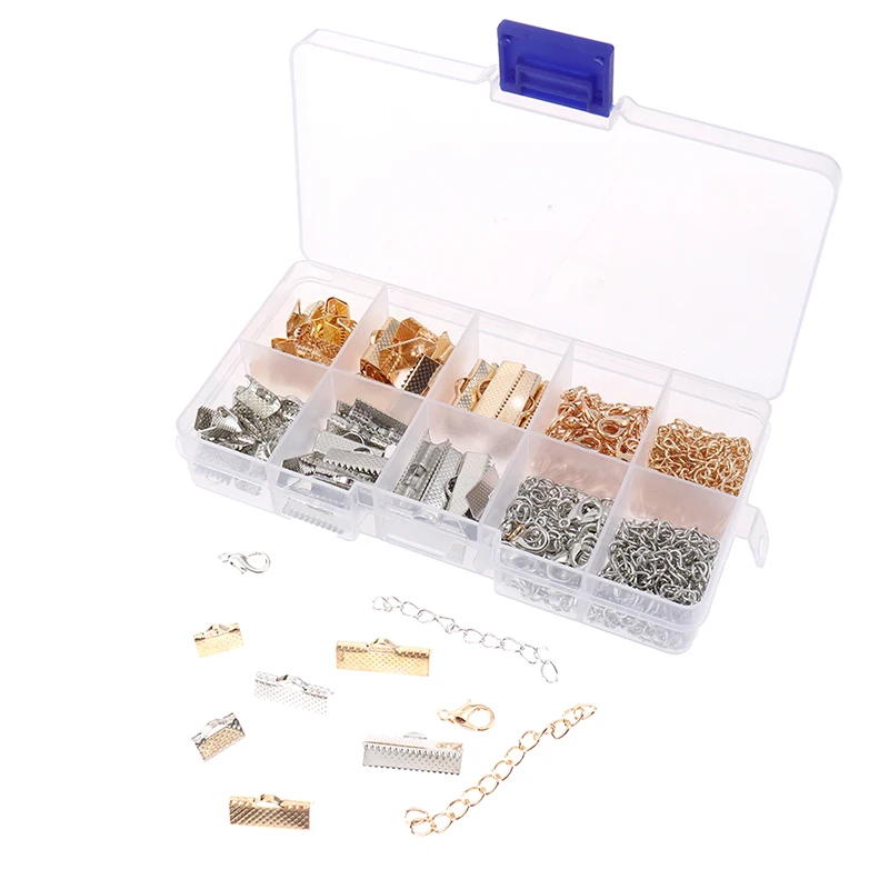 1 коробка металлические обжимные концевые застежки зажимы и соединительные для