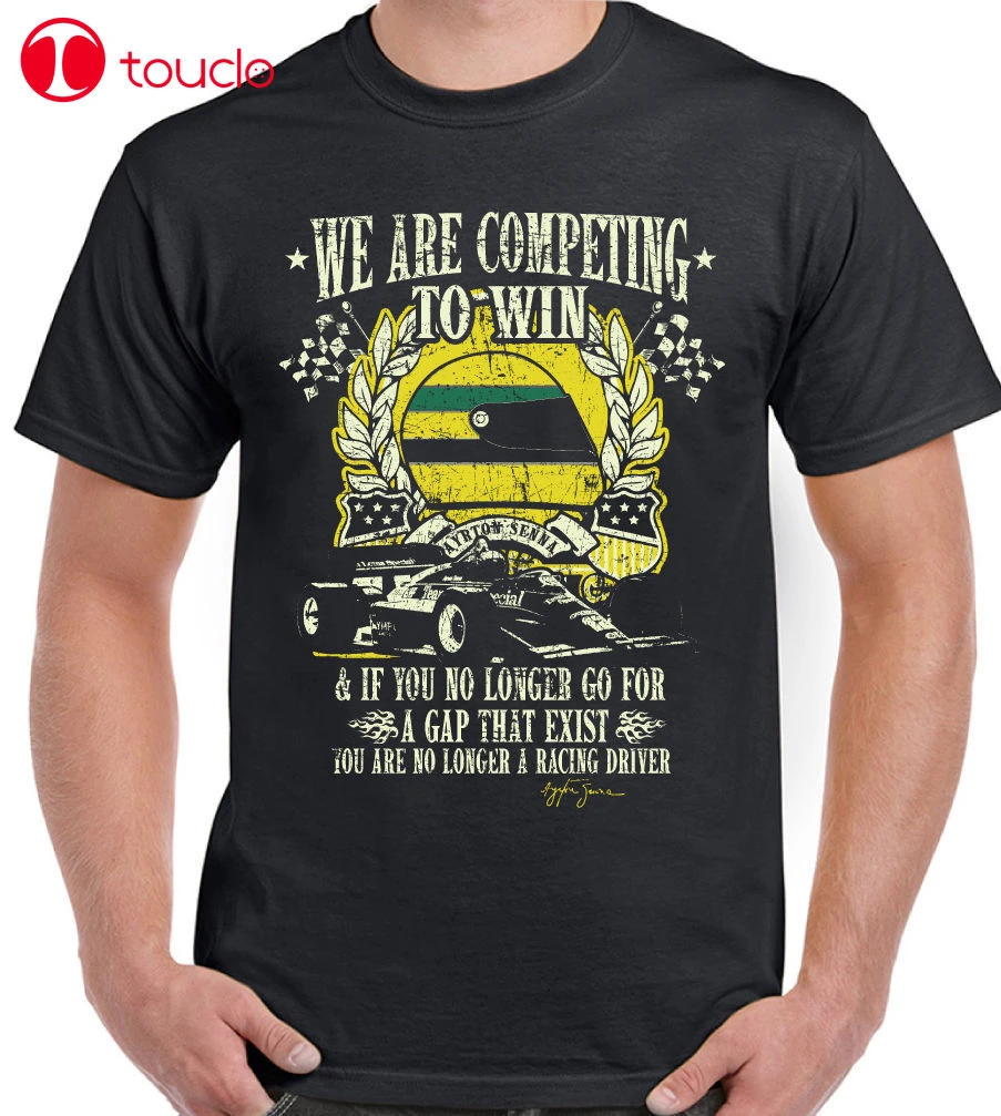Camiseta de moda para hombre, camiseta Ayrton Senna con cita, sudaderas| - AliExpress