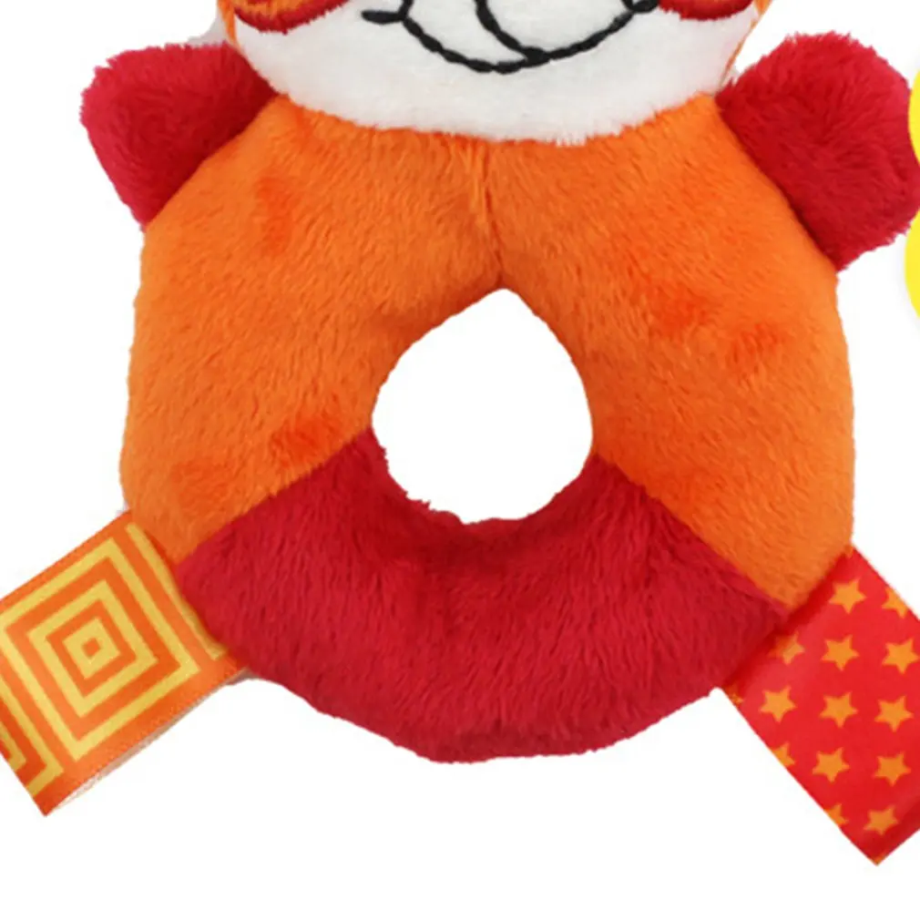 0-1Y Cartoon Baby Rattle Mobiles Cute Baby Toys Cartoon Animal Hand Bell Rattle Soft Toddler Plush Bebe Toys