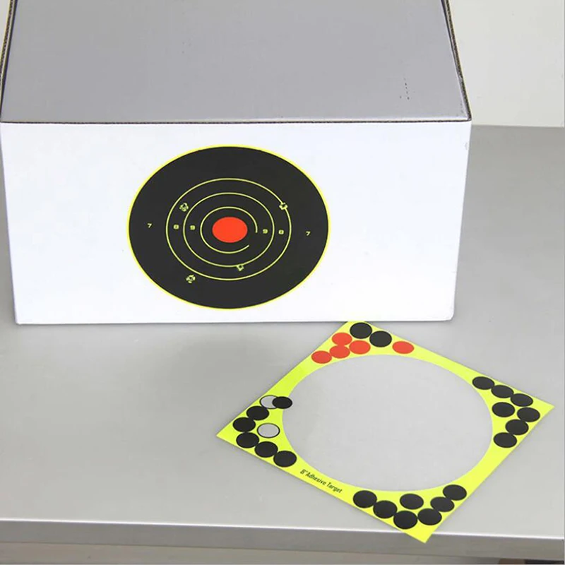 8In Shooting Targets Reactive Splatter Adhesive Sticker Paper Gun Shoot Train Hw 