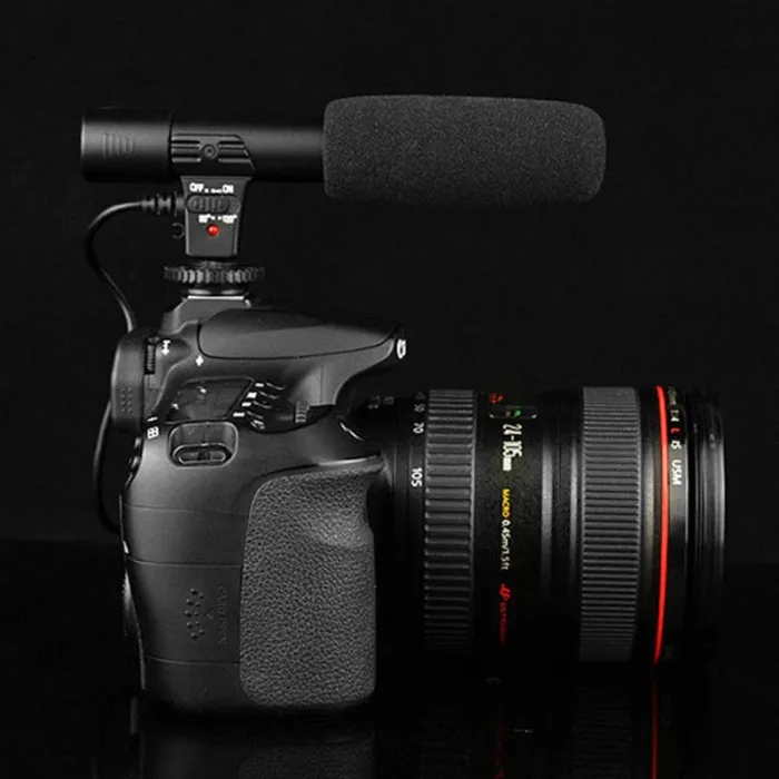 Видео интервью с микрофоном запись Vlog Mic для DSLR камеры Nikon Canon/телефонов Hi 888