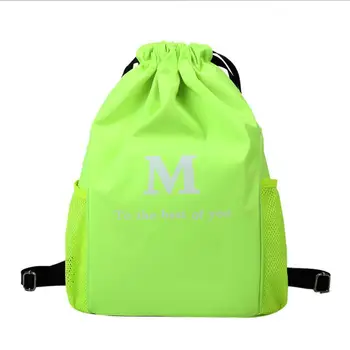 

Fashion M Letter Drawstring Backpack School Gym Drawstring Bag Storage Pack Rucksack Pouch High-Capacity Outdoor Travel Bag