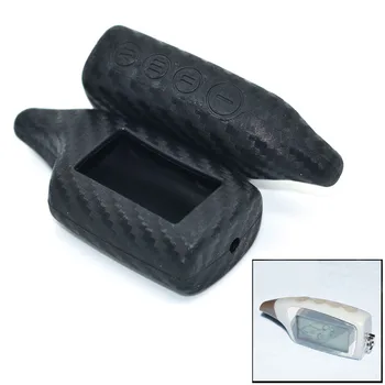 

1 Pcs Carbon Fiber Silicone Car Key Case Cover For Scher Khan Scherkhan Magicar THOR 5 6 M5 2 Way LCD Sensor Protect Cover
