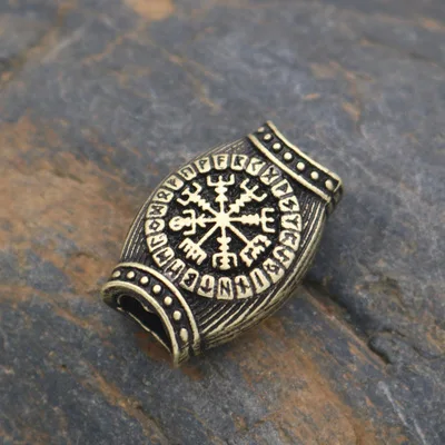 Antiquebronze 6 12 стилей руны викингов пробки Бусины Подвески для бороды или волос TIWAZ компас Sol руны Одал Futhark ожерелье с дизайном «Руна» браслет DIY - Окраска металла: Antiquebronze 6