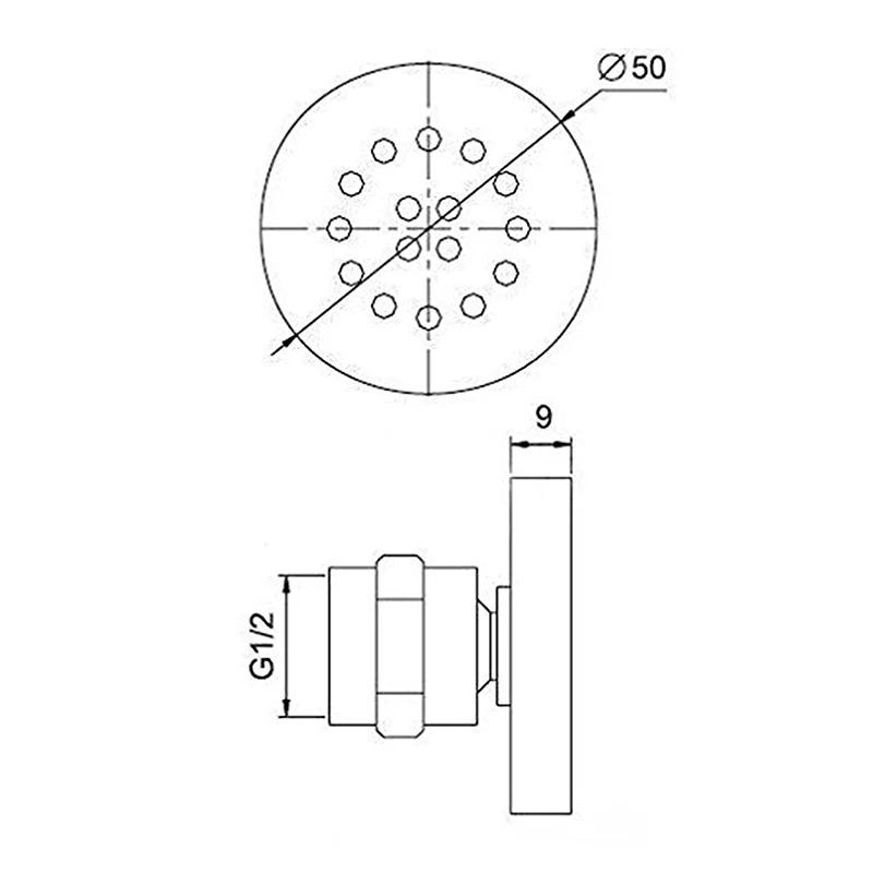 Bathroom Shower Head Shower Side Spray Round Body Sprays Jet Massage Spa Shower Supplies For Bathing Washing