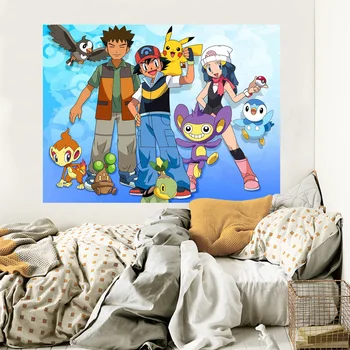 

[Self-Adhesive] 3D Pokemon 191 Japan Anime Wall Stickers Mural Decal Wall Murals AJ WALLPAPER Belly