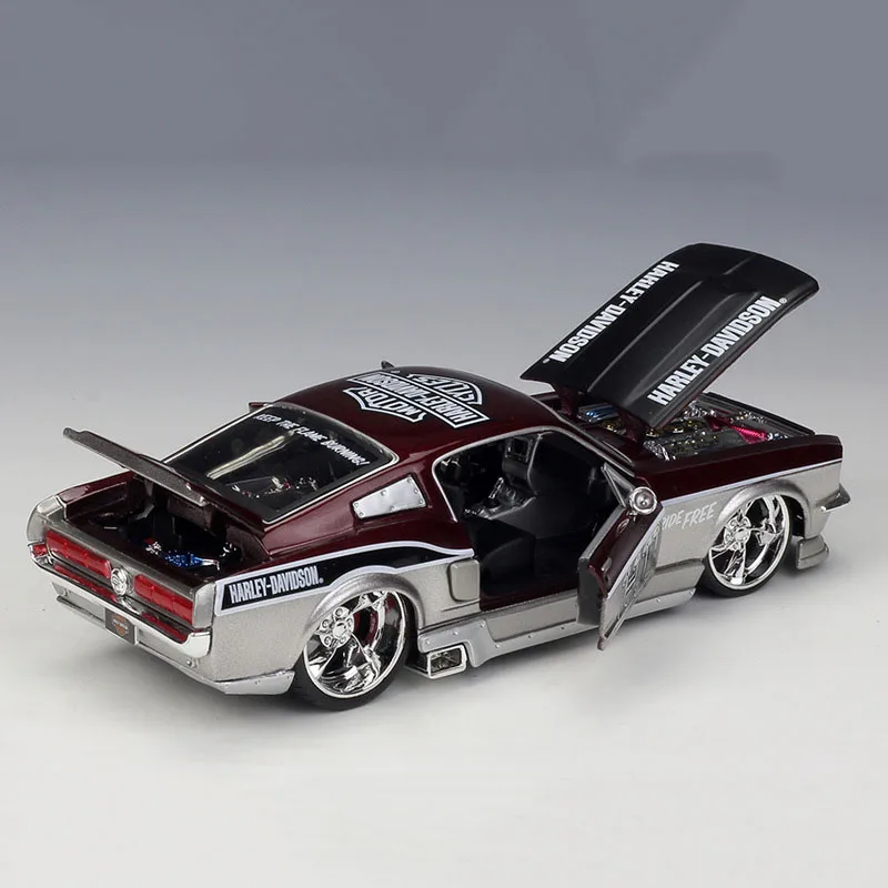 1/24 весы 1967 Ford Mustang GT моделирование, брелок для автомобильных ключей, Классический diecast модель, подарок для детей коллекция предметы интерьера