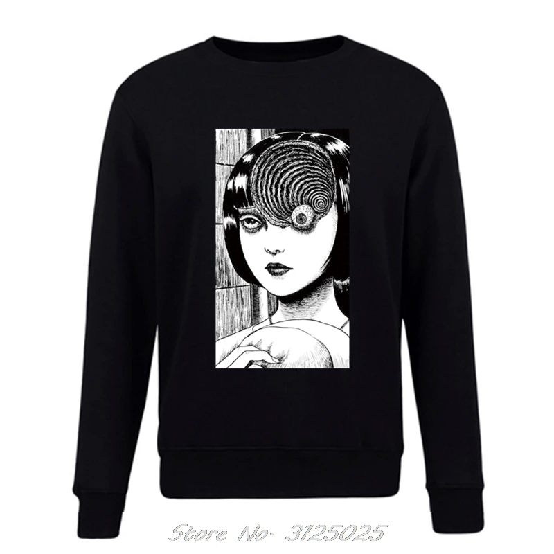 Худи удзумаки с глазным яблоком Junji Ito ужасная манга толстовка капюшоном из аниме