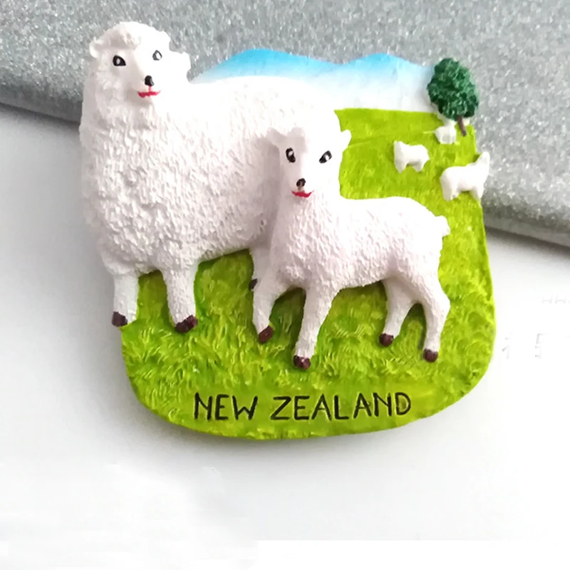 New Zealand sheep Британские туристические аттракционы солдатский флаг Сувенир 3D смолы холодильник стикер s магнит стикер s холодильник стикер - Цвет: New Zealand sheep