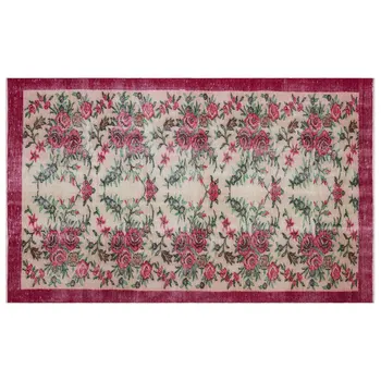 

Floral Wool Rug, Anatolian Design Handmade Carpet 1619