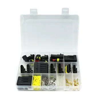 

1-6 Pin Way Car Electrical Wire Connector Car Motorcycle Waterproof Terminal Wire Connector Plug Fuse Assortment Box Kit