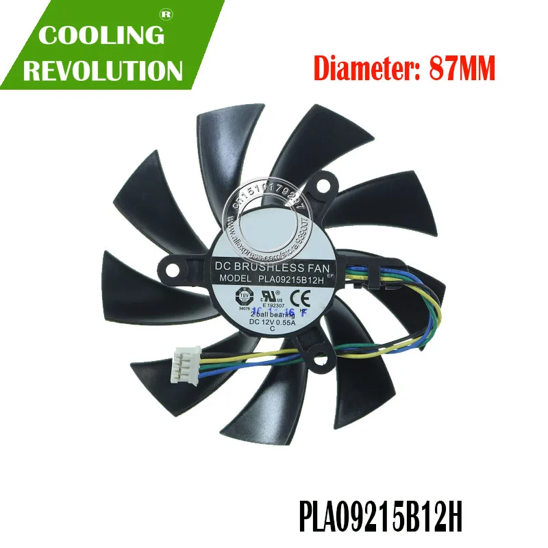 PLA09215B12H 12 В 0.55A 4 провода 4 pin кулер вентилятор для MSI N460GTX N560GTX 570 580GTX HD6870 Вентилятор Охлаждения видеокарты