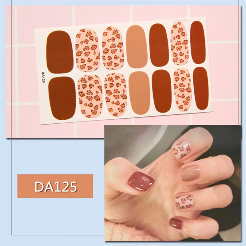 1 лист градиент звездное небо наклейки для ногтей мраморный дизайн ногтей самоклеющиеся наклейки s маникюр Полный Обертывания декоративные наклейки - Цвет: DA125