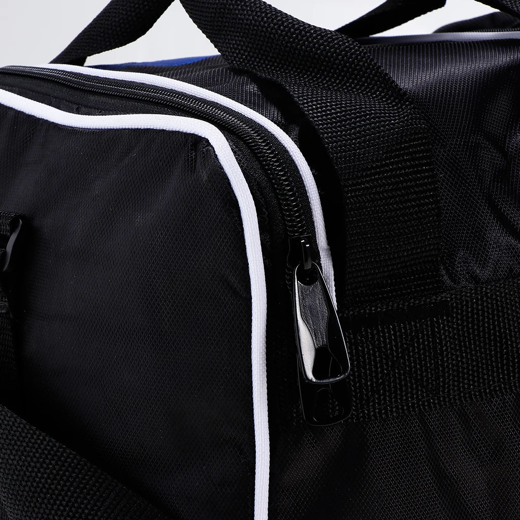 Portable Bowling Ball Storage Case Ball Carrier Bag Single Ball Tote Bag Pocket with Base with Two Side Pockets