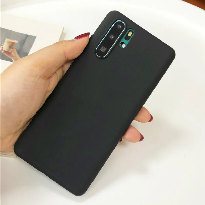 Модные Карамельный цвет мягкий, силиконовый, из ТПУ чехол для huawei P30 P20 Lite P Smart Z плюс Nova 2i 3 3i 4 5i 5 Pro Матовые чехлы для телефонов - Цвет: Black