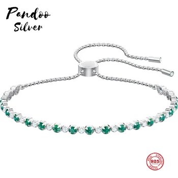 

PANDOO Fashion Charm Pure 925 Silver Original 1:1 Copy, Subtle Elegant Simple Wild Bracelet Female Luxury Jewelry Gifts