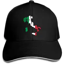 Мужская Женская бейсбольная кепка с картой Италии