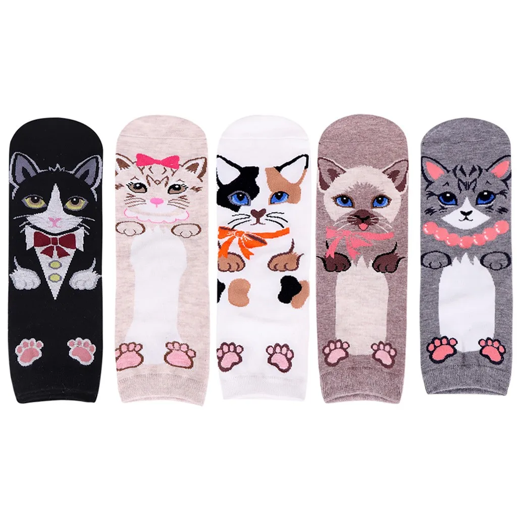 

Men's Fall Winter Ankle Socks New Fashion Animal Cat Art Animation Character Cute Gift Socks Comfortable Breathable Calcetines#B