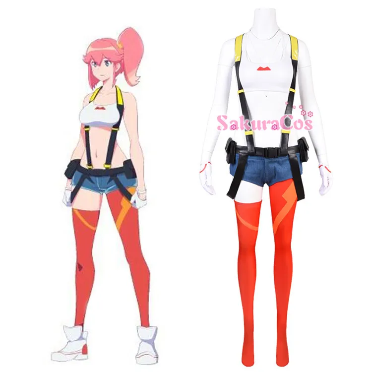 PROMARE AINA ARDEBIT Cosplay Costume Outfit Bib Pants Halloween Party Costumes for Adult Women Christmas Uniforms |