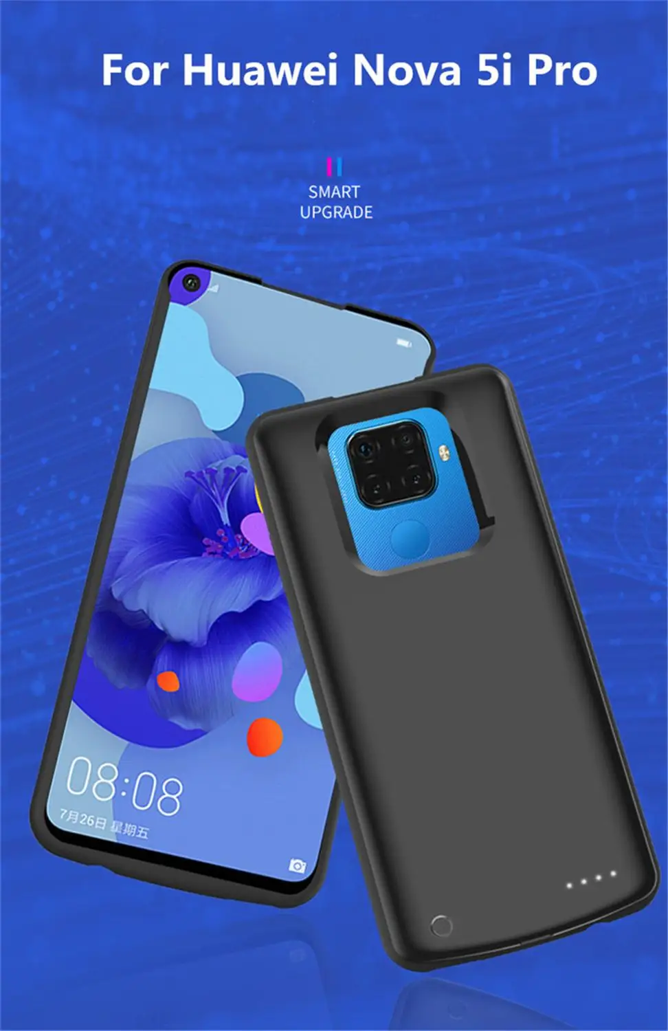 6500mAh Резервный аккумулятор чехол для huawei Nova 5i Pro power case Внешний аккумулятор power зарядный чехол для huawei Nova 5 Pro