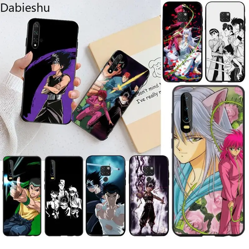 Yu Yuyu Hakusho anime Soft black Phone Case for Huawei P40 P30 P20 lite Pro Mate 30 20 P Smart 2020 prime | Мобильные телефоны и