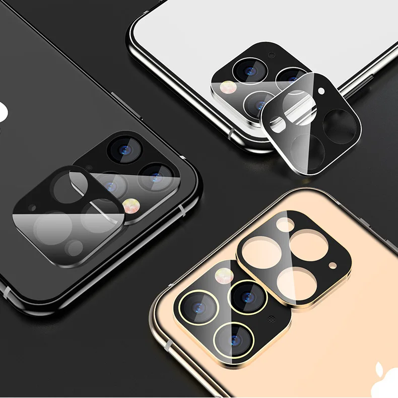 Креативный объектив камеры пленка протектор экрана для iPhone 11/11Pro/Pro MAX металлическая камера закаленное стекло все включено защитный чехол