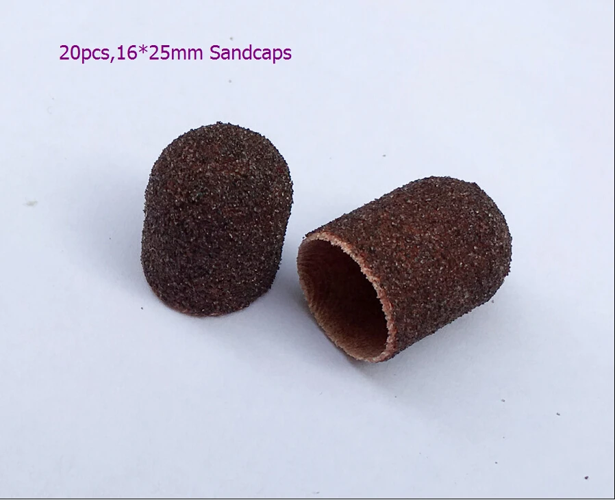 Presente para Broca de Unhas Lixar com 1 16mm de Borracha Lote 80grit Professional Unha Tampão Como Elétrica Manicure Pedicure 20 Pçs – 16*25mm