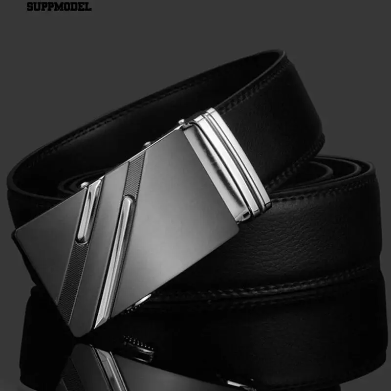 Мужская модная кожаная Автоматическая пряжка поясной ремень Пояс Подарок