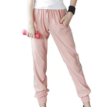 Новые женские спортивные штаны для бега спортивные брюки свободные тонкие дышащие для фитнеса бега S66