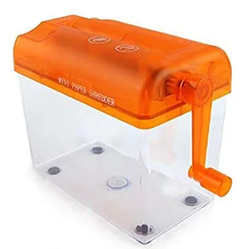 

Mini Hand Shredder Portable Paper Shredder A6 Manual Shredder Documents Paper Cutting Tool Home Office Desktop Stationery-Orange
